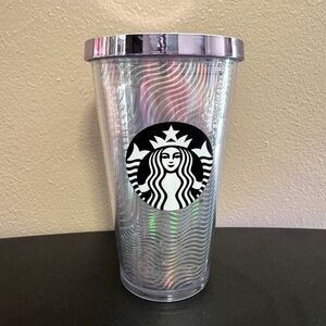 Starbucks Iridescent Waves Holographic Grande Cold Tumbler Metallic Purple